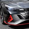 Left+Right Front Fog Light Lamp Cover Trims, Red For Hyundai Elantra N 2022 2023