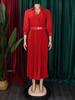 European & American Plus Size Women's Solid Color Dress - Fashionable & Stylish