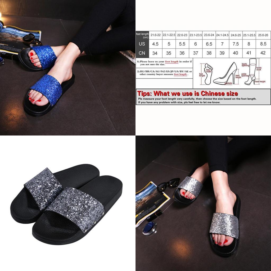 Luxurious Women Sandals Slippers With Glitter Platform For A Timeless Fashion Statement