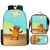 Digital Building Block Numberblocks School Bag Large Capacity Polyester Backpack Satchel Bag Pencil Bag Backpack Three-Piece Set