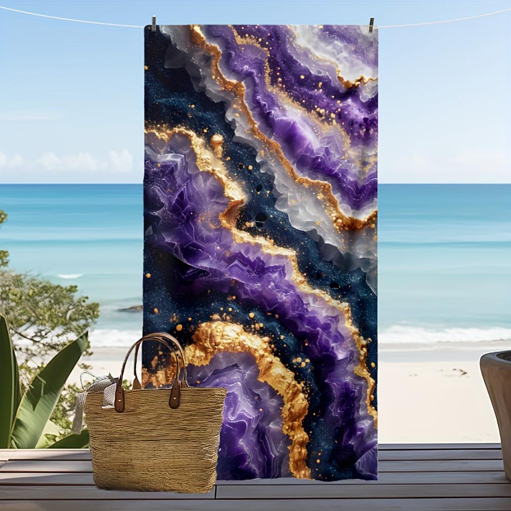 Beach Towel Bath Towel Abstract Ocean Art Natural Luxury Microfiber Ultra Soft Quick Dry Highly Absorbent For Travel Swim Pool