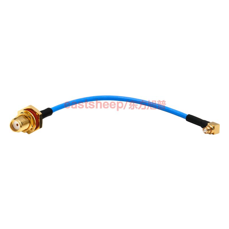Waterproof RF Coaxial Cable SMP Bent Female To SMA Female