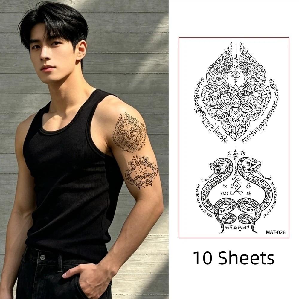10 Sheets Instant Temporary Tattoo Water Transfer Decals Body Art Sticker Finger Hand Legs Arm