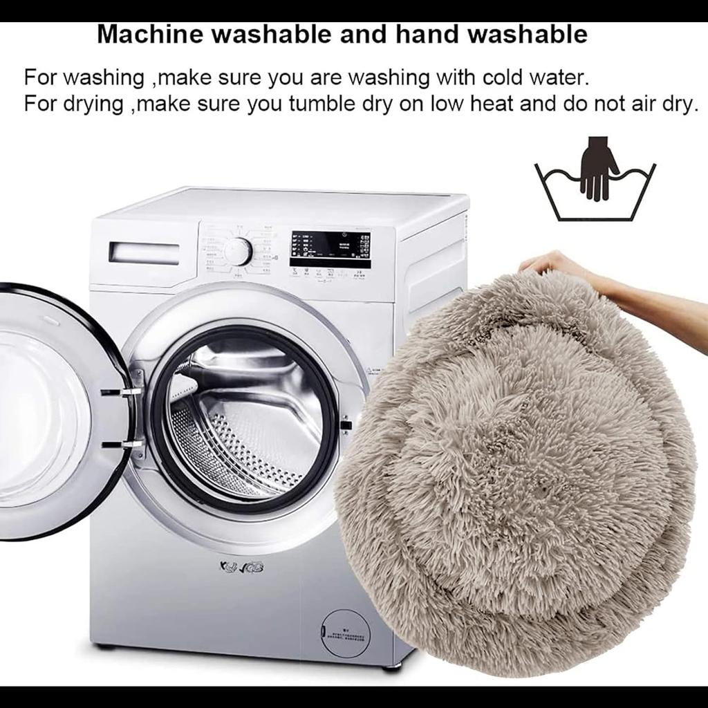 Cat Beds for Indoor Cats, 15.7/20/24 Inch Dog Bed for Small Melium Large Dogs, Washable-Round Pet Bed for Puppy and Kitten with Slip-Resistant Bottom