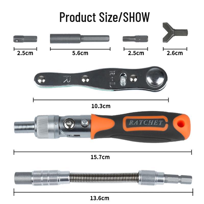 38-in-1 Multi-Angle Ratchet Screwdriver Set with Quick Wrench and High Hardness Tool Box