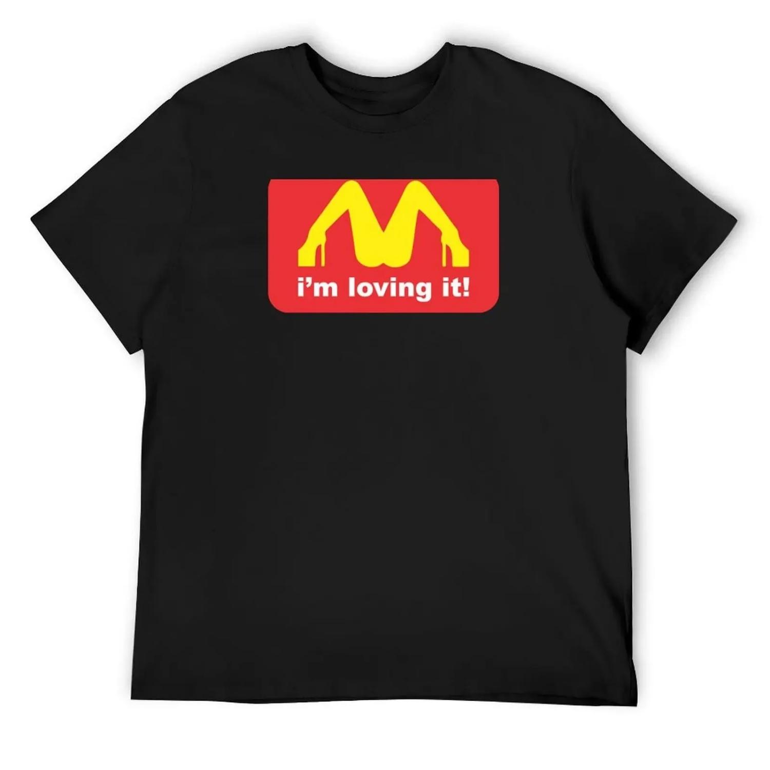 

I M LOVING IT! (SLASH) T-Shirt rapper graphic tees plus size clothes graphic t shirts quick drying black t-shirts for men XXXXXL різнокольоровий