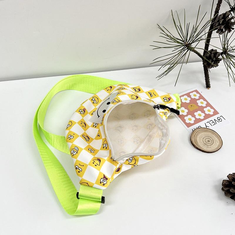 Children's Fanny Pack New Women's Bag Fashionable and Sweet Shoulder Messenger Bag Plaid