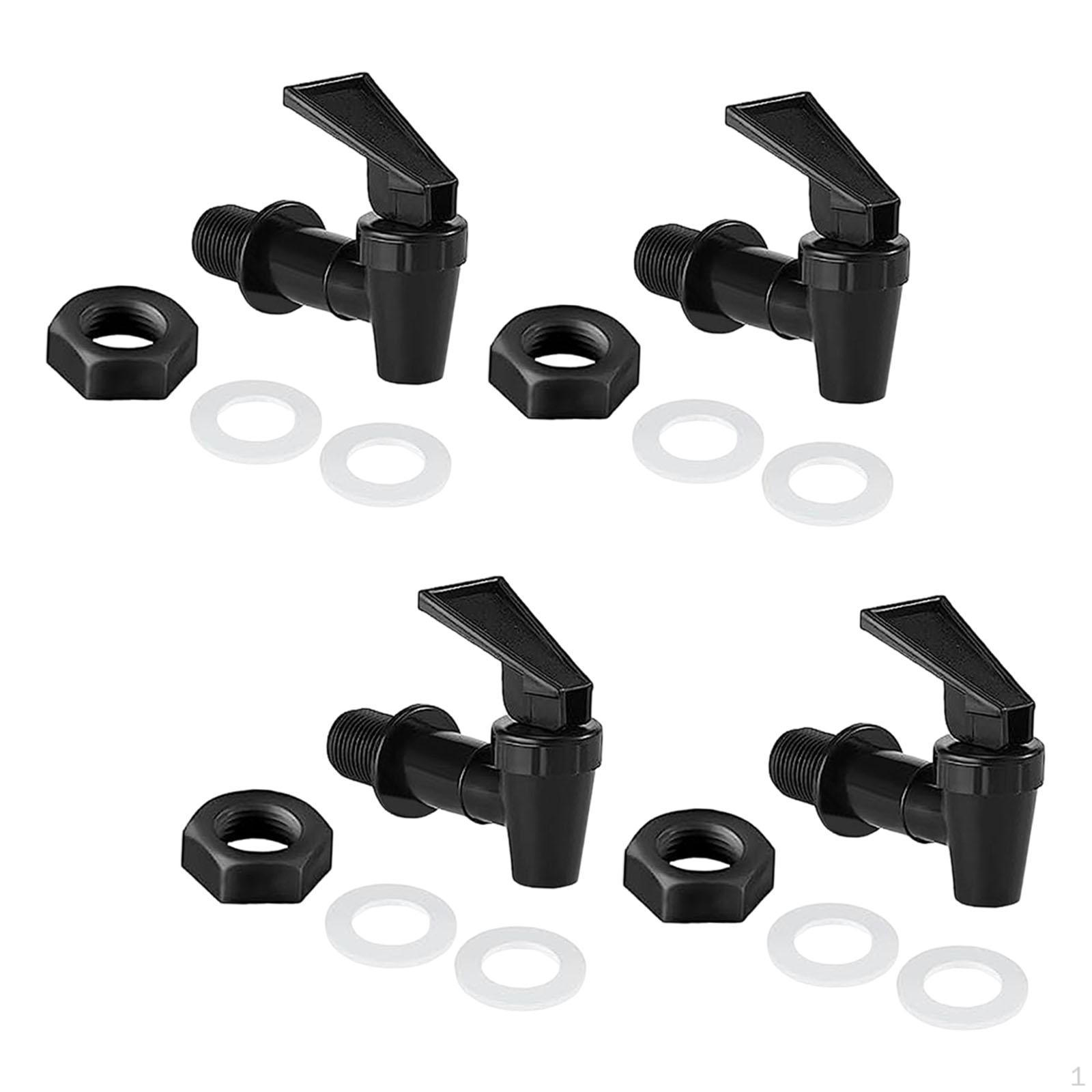 

4 Pack of Faucet Spouts for Water Dispenser Use чорний