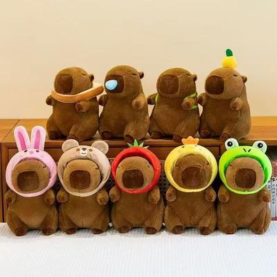 Boneca de pelúcia capivara de oito polegadas boneca capivara pequeno presente de aniversário brinquedo de pelúcia