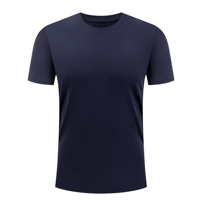 Camiseta Masculina de Seda Gelada com Gola Redonda e Manga Curta, Top Masculino para Esportes e Lazer Corrida, Roupas Masculinas de Secagem Rápida para Fitness Manga Curta