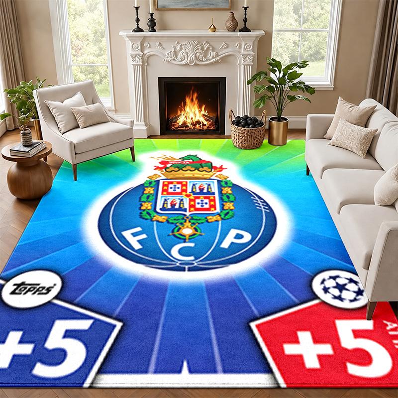 FC Porto Teppich Fußmatte für Wohnzimmer oder Schlafzimmer Schutzmatte unter dem Stuhl Bürodeko Weihnachtsgeschenk Geburtstagsgeschenk