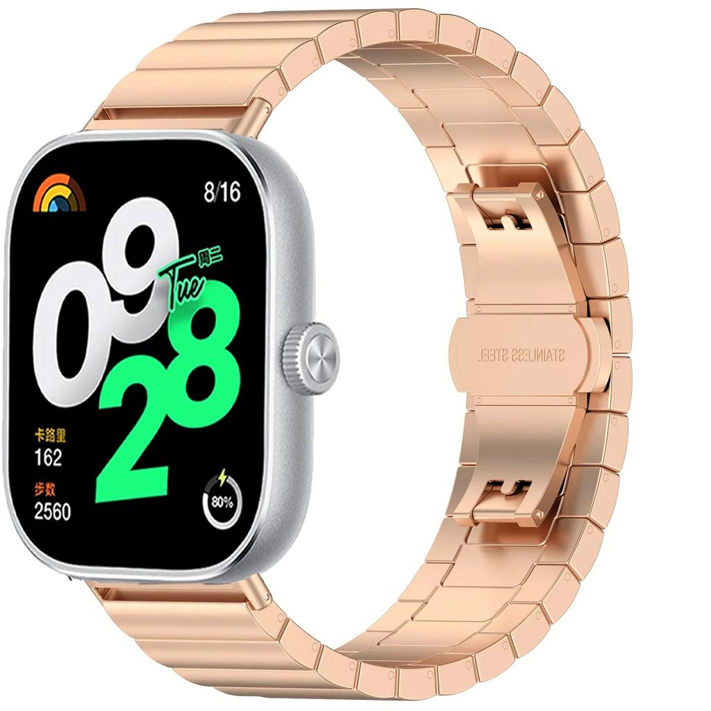 Metal Bands For Redmi Watch 4 5 Strap Stainless Steel Bracelet For Xiaomi Mi Band 8 9 pro Watchband Replaceable Business Correa