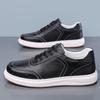 Leather White Shoes Casual And Comfortable Sports Breathable Men'S Shoes New Fashion Flat Casual Men'S Shoes Board Shoes