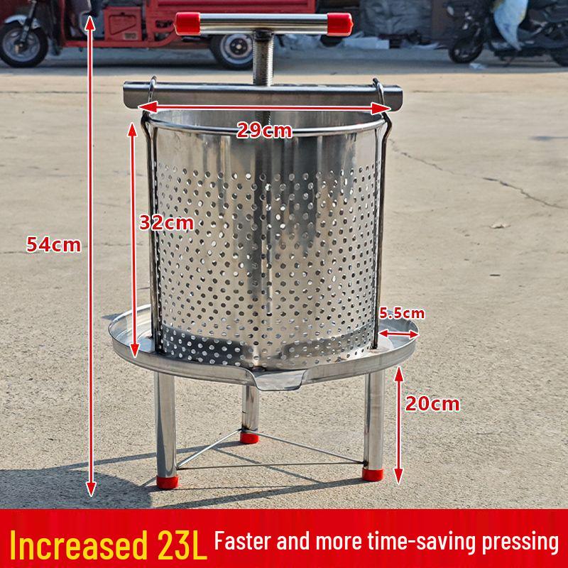 Медогонка и соковыжималка из нержавеющей стали 23 л для масла, винограда, лекарств, овощей.