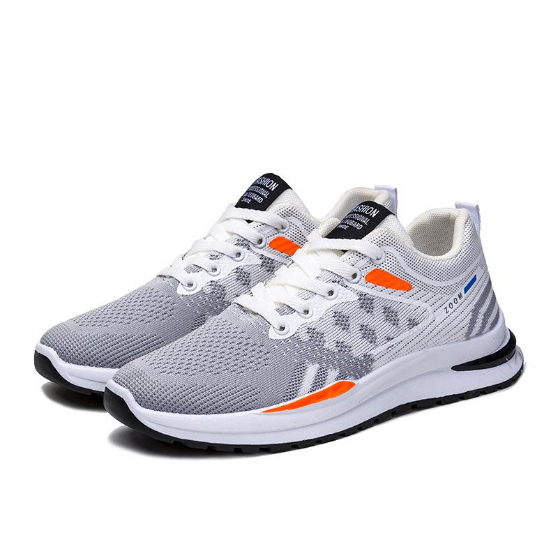 

Весенние новые модные мужские туфли, летающие тканые дышащие повседневные туфли, низкие студенческие туфли, корейский стиль, спортивные ветрозащитные туфли, кроссовки для бега 44