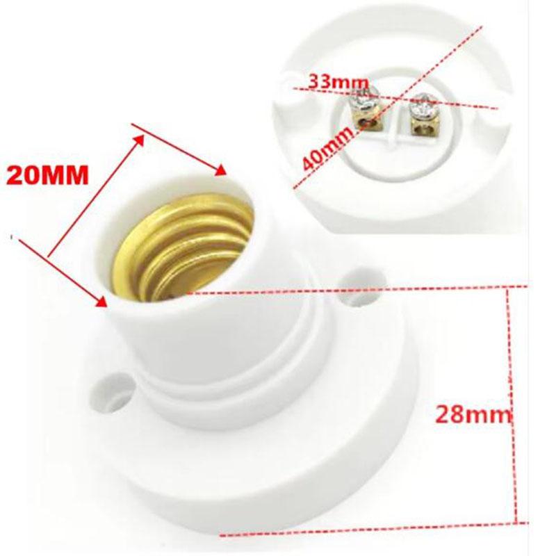 

10PCS E14 Light Lamp Bulb Holder Base Fitting Screw Cap LED Light socket bulb e14 Lamp Fixing Adapter Converter 110v 220V белый