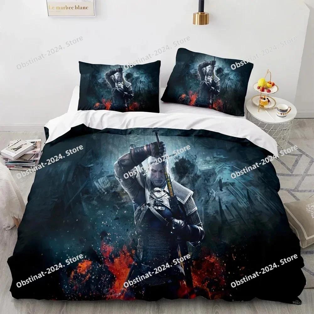 3D Printed The Witchers Printed Bed Set Duvet Cover Pillowcase Bedding Set Bed Linen Sheet Quilt Cover Full Queen King Size
