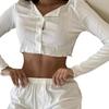 European & American Autumn/Winter Cotton-Blend Knitted Long Sleeve & Pants Set