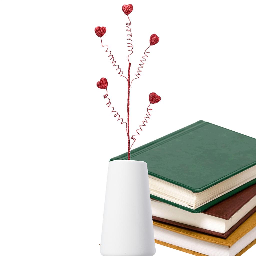 Valentine's Day Heart-Shaped Branch Decorations Artificial Berry Stems Decorative Heart-Shaped Decor For Banquet Wedding Party