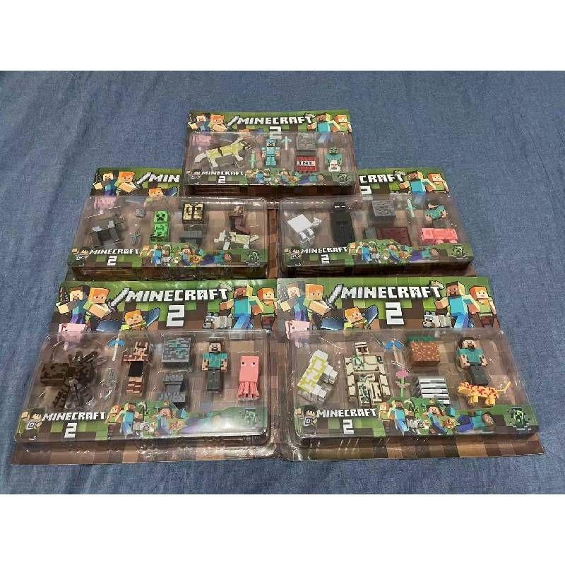 Minecraft Creeper Building Block Cake Decorations For Birthday Parties Premium Quality Plastic Figurines