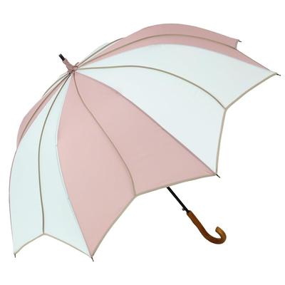 Large Flower Long Difficult To Get Piping Pink X [Chinoiserie Modern] Umbrella, Women's, Motif, Umbrella, Deep, Wet, (Light Mint)