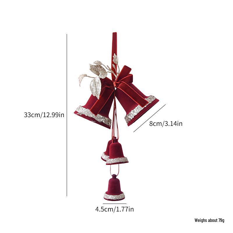 NUCHI Cross-Border Christmas Bell Ornaments - Tree & Window Decorations