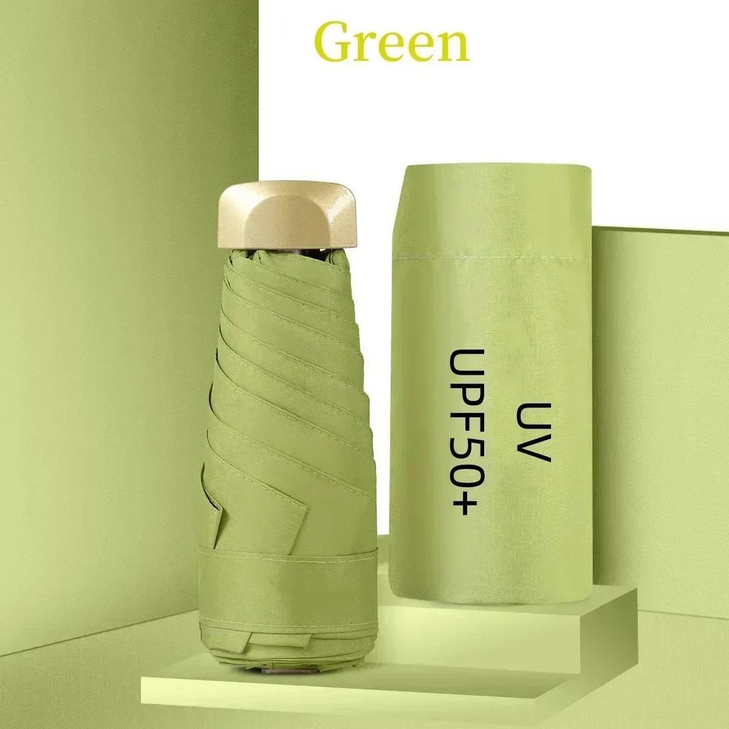 Mini Sunumbrella Pocket Umbrella Vinyl Folding UV Protection Sunshade Pocket Umbrella Capsule Umbrella