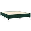 Box Spring Bed with Mattress Dark Green 160 x 200 cm Velvet