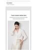Elegant Lace Peter Pan Collar Long Sleeve Cotton Shirt - Women's Fashion 