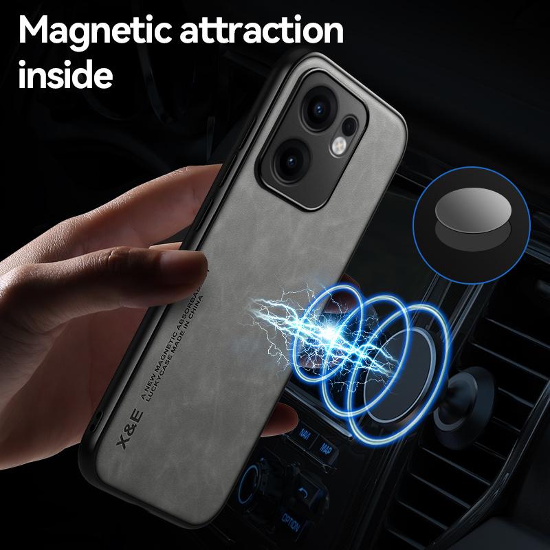 Shockproof Protective Case for OPPO Reno 13F 13FS 5G Reno13 F FS Cover Built-in Magnetic Suction Car Holder Coque Funda Capa