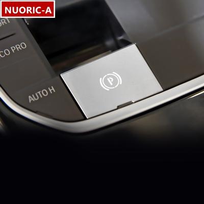 Electronic Handbrake Buttons Decals For BMW 3 Series G20 G28 - A Key Start Button Decoration Cover Trim Aluminum Alloy