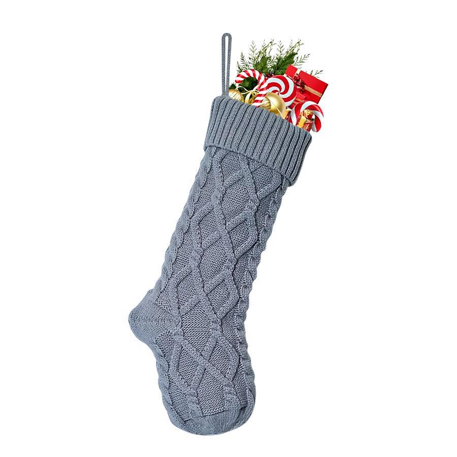 Mesh Knit Leg Warmers Christmas Gift & Candy Bags: Festive Decorations & Stockings
