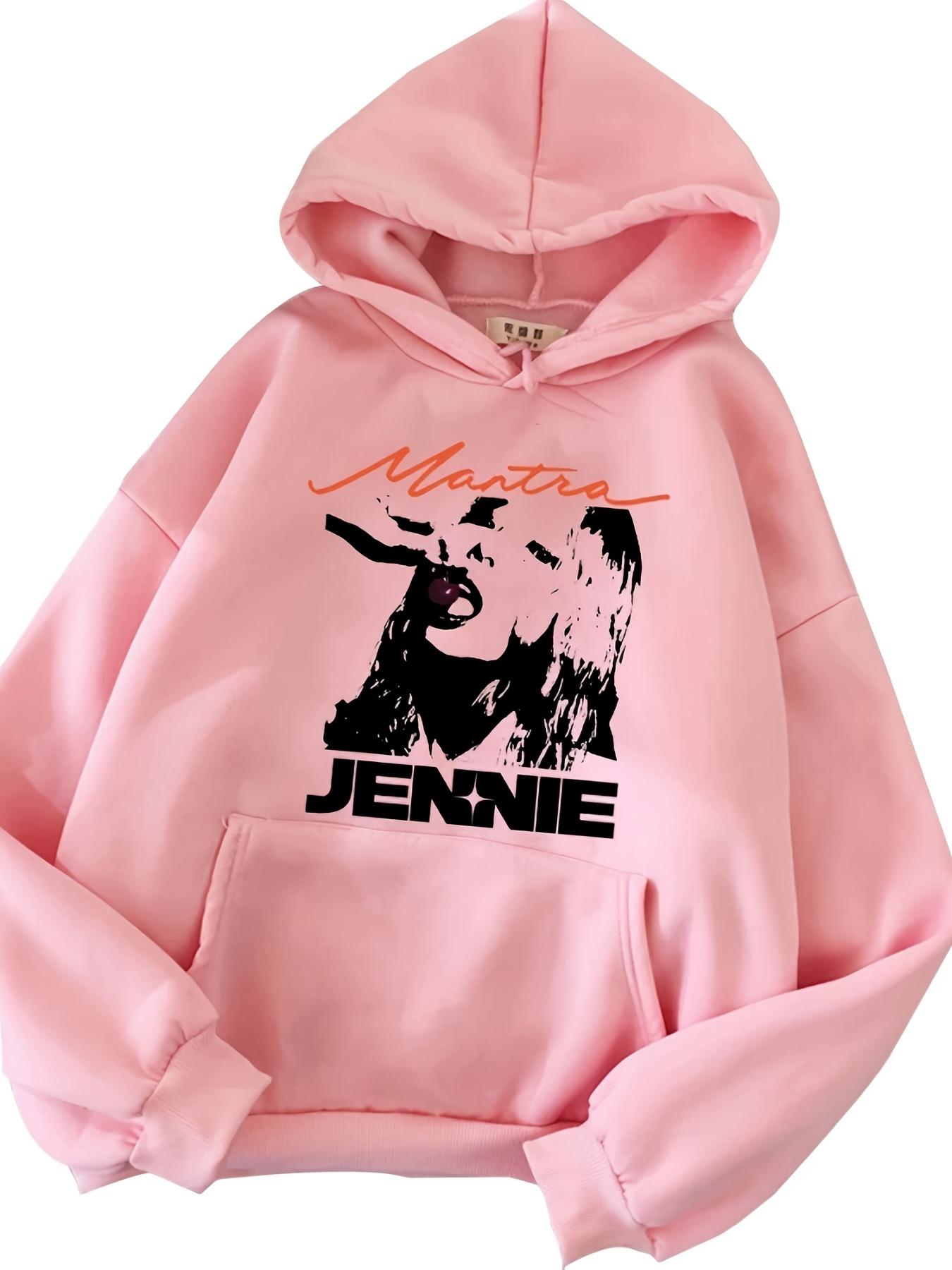 Модная весенняя толстовка 2026 года с узором Jennie Mantra, удобная и стильная повседневная толстовка для мужчин и женщин в Харадзюку 4XL чёрный