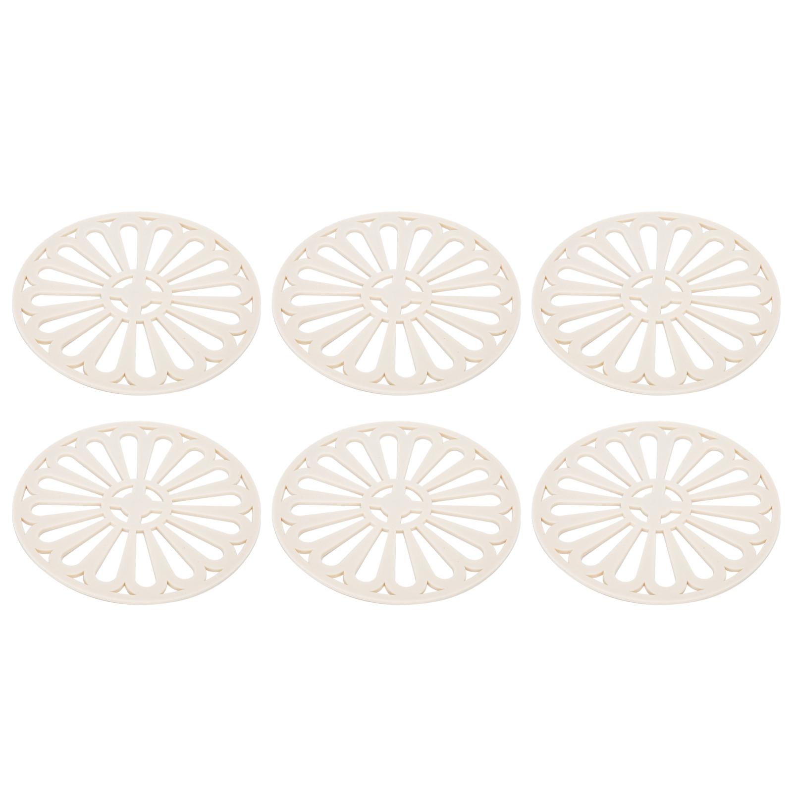 

6 шт. Подставка Круглая Утолщенная Креативная Изоляционная Подушка Кухонный Стол Мат Бытовые Принадлежности Бежевый бежевый