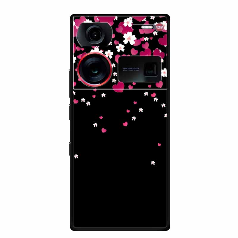 6.8" For ZTE Nubia Z60 Ultra Case Shockproof Black Silicone Soft Phone Case For ZTE Nubia Z60 Ultra Back Cover Case Cute Cartoon