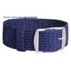Pulseira de Relógio Impermeável de Malha Perlon Preta - 16mm Nylon Tecido para Crianças e Mulheres, Em Estoque