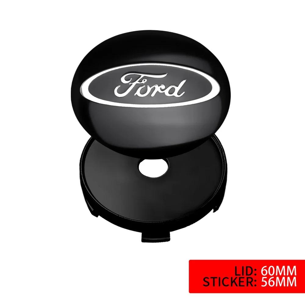 Car Sticker Ford Car Styling Aluminum Wheel Hub Caps Sticker Emblem Decoration For Ford Mondeo Fiesta Ecosport Mustang Focus 2 3