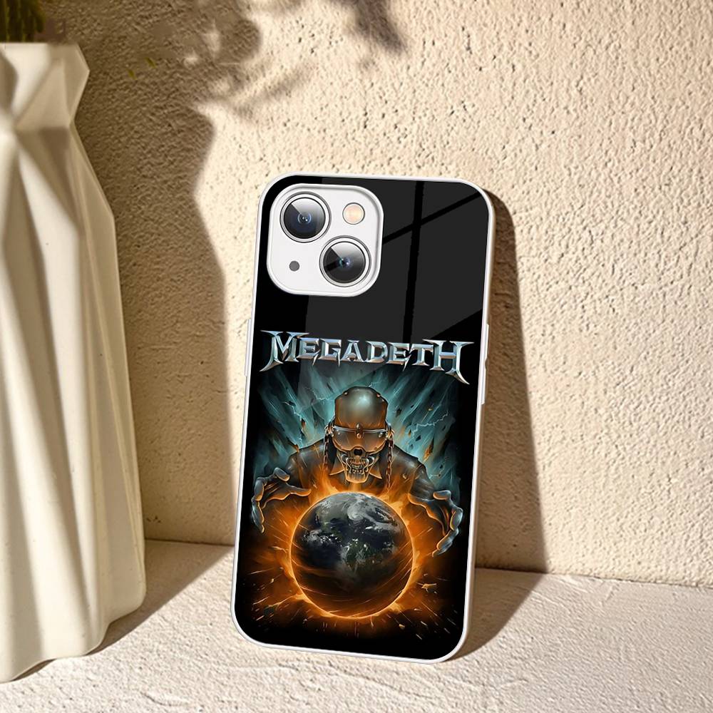 Rock Band Megadeths Tempered Glass For Iphone 14 13 12 11 Pro Mini XS MAX 14Plus X XS XR Fundas