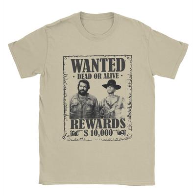 Bud Spencer Terence Hill Wanted Sie nannten ihn Trinity Epische Herren T-Shirts Neuheits-Tees Filmt-Shirt Reine Baumwolle 6XL Kleidung