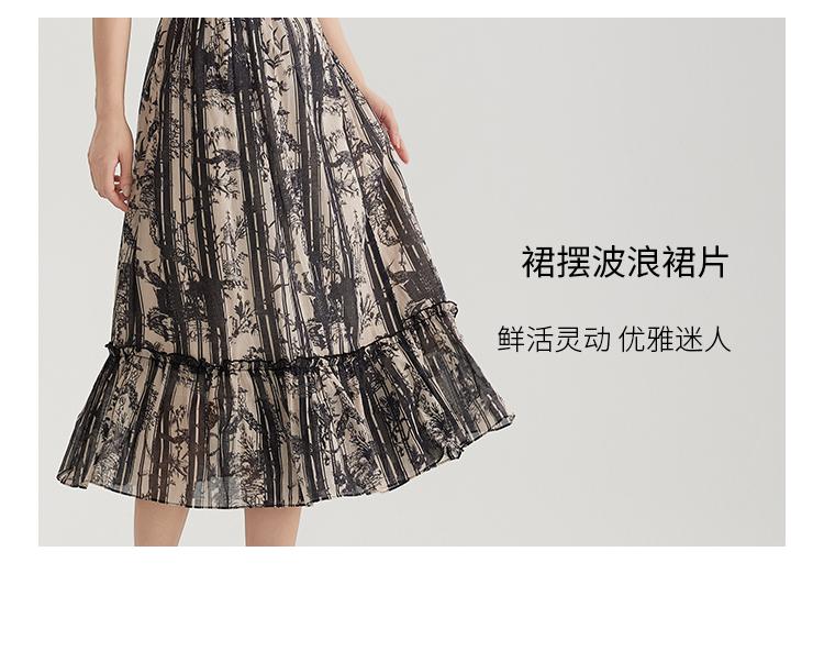 Pure cotton temperament floral dress for women in summer 2025, thin, high-end, age reducing, Chinese style medium length dress