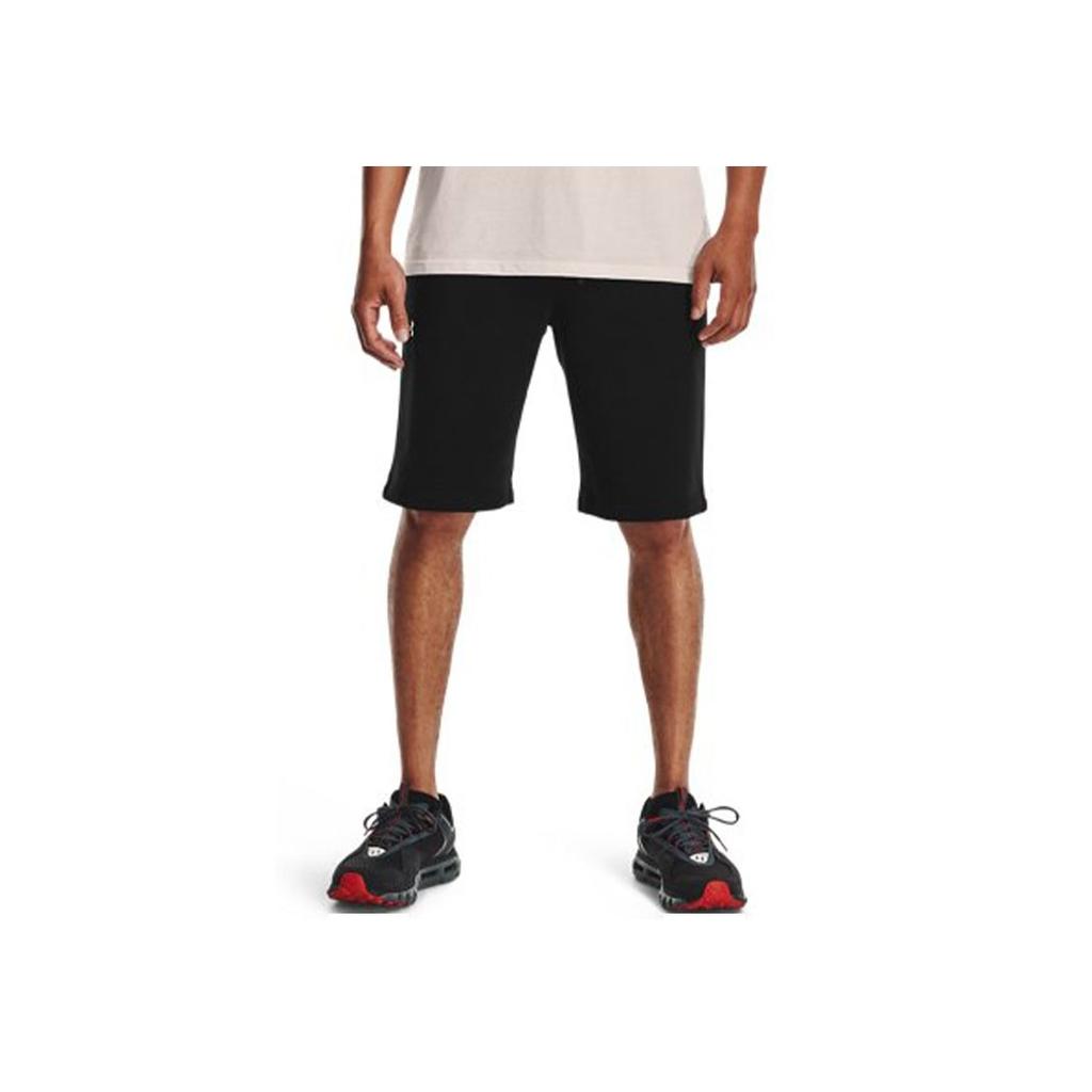 Under Armour Solid Color Fleece Drawstring Sports Shorts Men Shorts Black 1363932-001