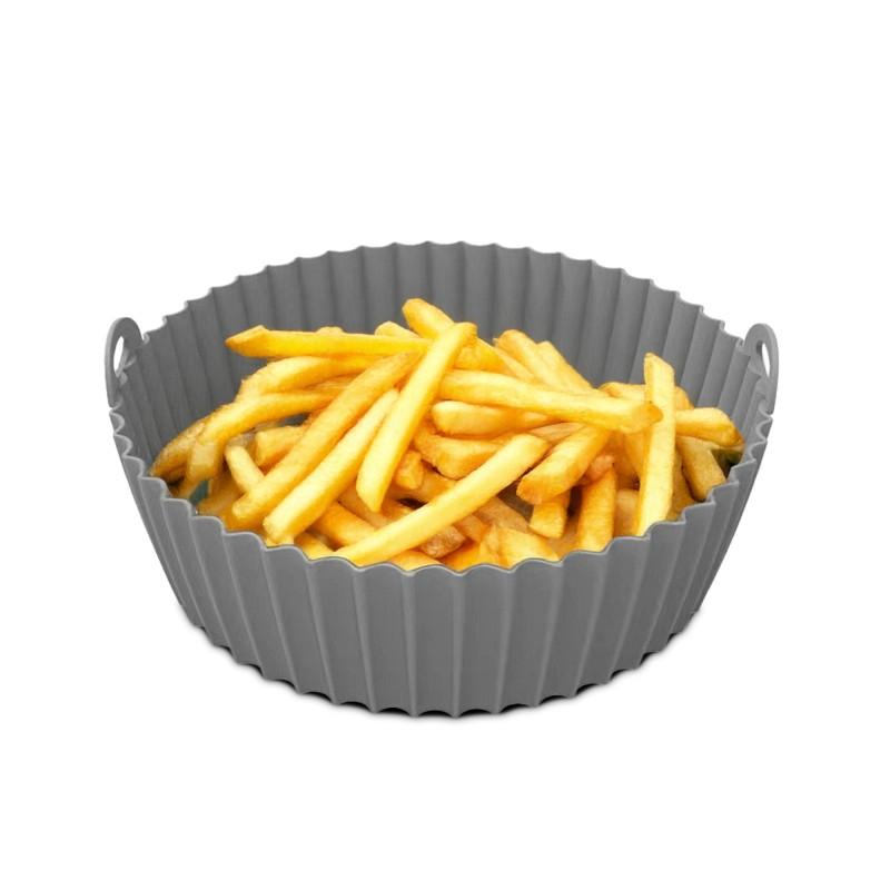 Siliround - Siliround1_grey - Moule Rond En Silicone Gris - Antiadhésif - Compatible Friteuse à Air