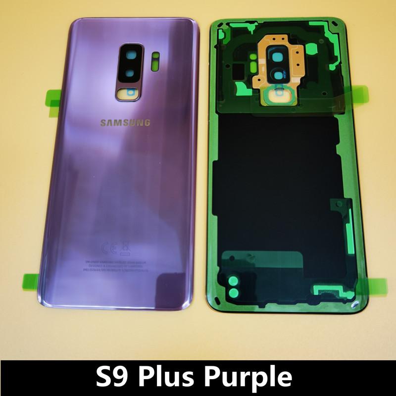 Back Glass Replacement G965 G960 Battery Rear Door   with Camera Lens CE  Sticker For Samsung Galaxy S9 S9+
