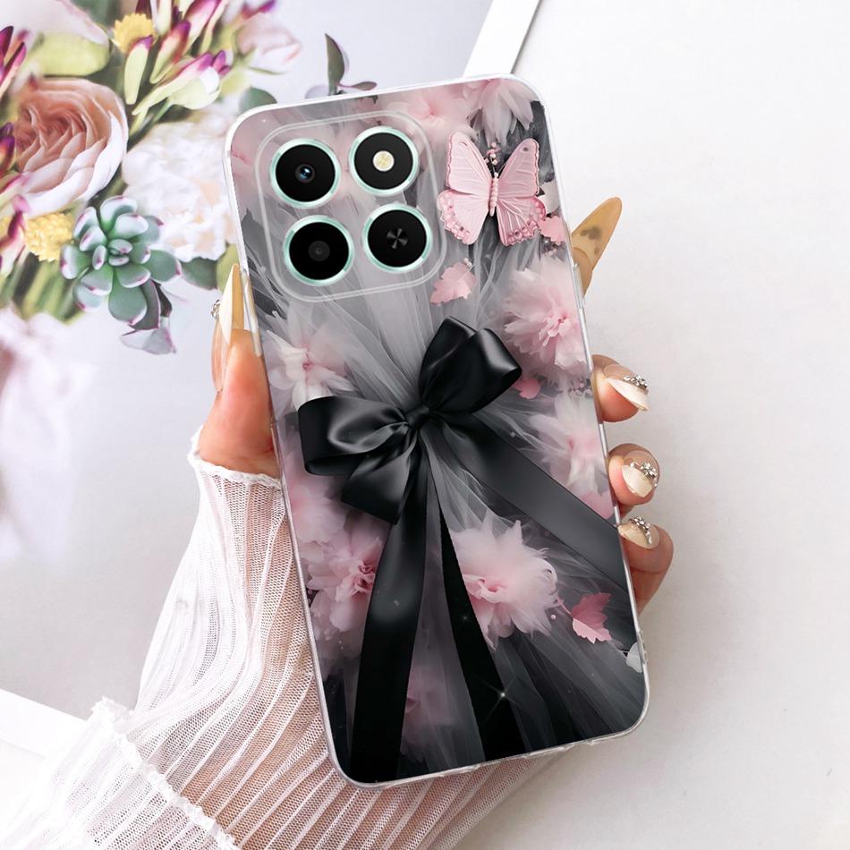 For Honor X6C Cute Flower Butterfly Cat Painted Case HonorX6c X 6C 4G NIC-LX1 LX2 LX3 Soft Silicone TPU Phone Cases