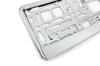 License Plate Frame, Silver Metallic, AMIO-01170