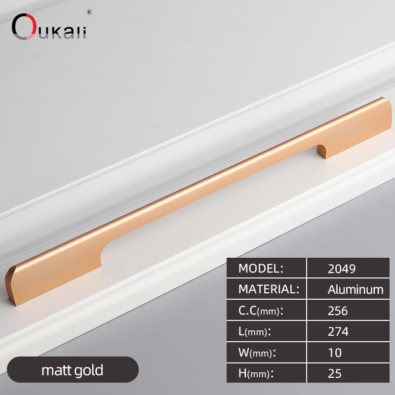 Oukali 400mm Good Quality Modern Contemporary Furniture Simple Cabinet Wardrobe Cabinet Door Drawer Aluminum Alloy Long Handles