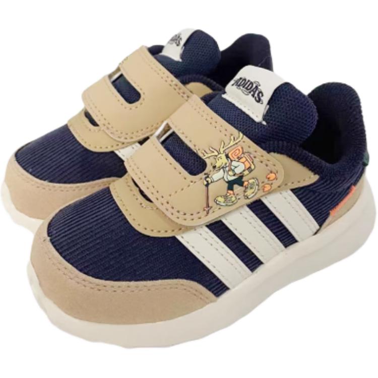 Adidas Run 70s Ac Trendy Fashion Shock Absorbing Durable Breathable Low Top Walking Shoes Baby Shoes Brown JH7136