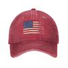 American Flag Vintage Baseball Cap Golf Hat Genuine Luxury Caps Visor Rave Womens  Unisexs