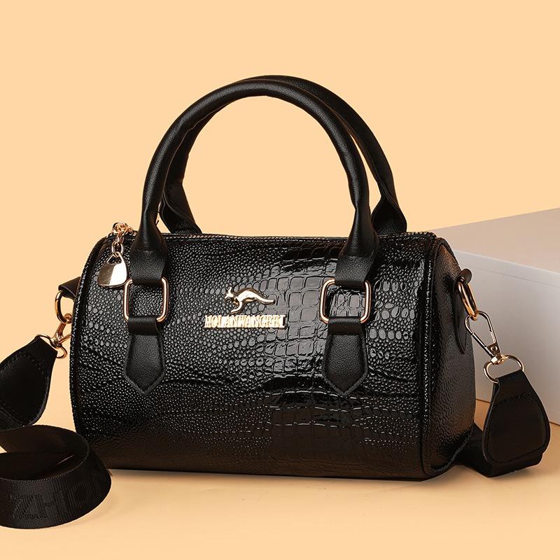Fashion bag women's new high-end texture crocodile pattern handbag foreign style shoulder messenger bag
