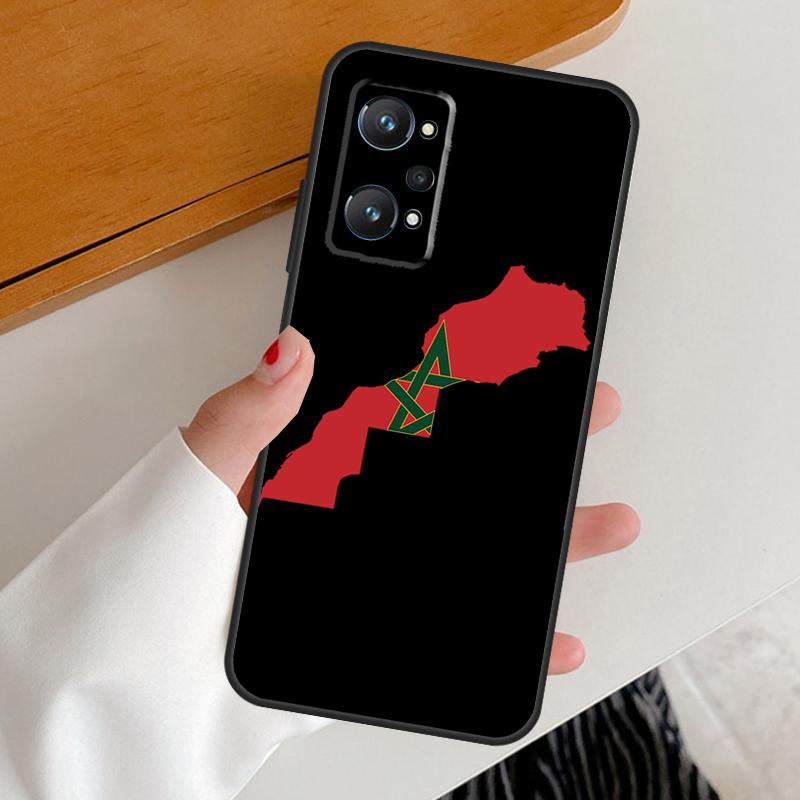 Morocco Map Flag For Realme 15 GT7 Pro GT6 10 11 12 13 14 Pro Plus C65 C67 C63 C61 C51 C53 C35 C75 C55 Case